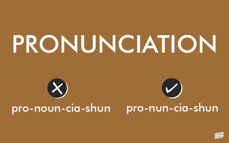 Mispronounced words