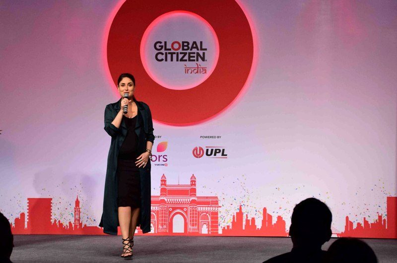 Bollywood actor Kareena Kapoor during the press conference to launch of Global Citizen Festival of India hosted by Global Education and Leadership foundation in Mumbai, India on September 12, 2016. (Sanket Shinde/ SOLARIS IMAGES)