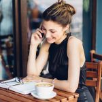 Attractive girl talking on the phone