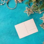 Christmas holiday turquoise background