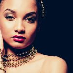 beautiful golden glamour woman