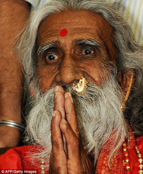 Prahlad Jani, Gujarat mystic Chunriwala Mataji who claimed survival without food and water for 70 years.
