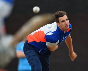CHRISTCHURCH, NEW ZEALAND - FEBRUARY 22: Steven Finn of England bowls during an England nets session at Hagley Park Oval on February 22, 2015 in Christchurch, New Zealand. (Photo by Shaun Botterill/Getty Images)