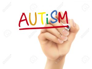 autism word written by hand