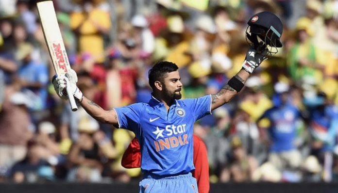 virat kohli outstretched