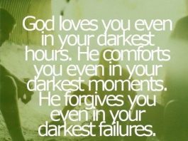 god loves you in every condition religion quote
