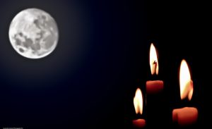 candles and moon
