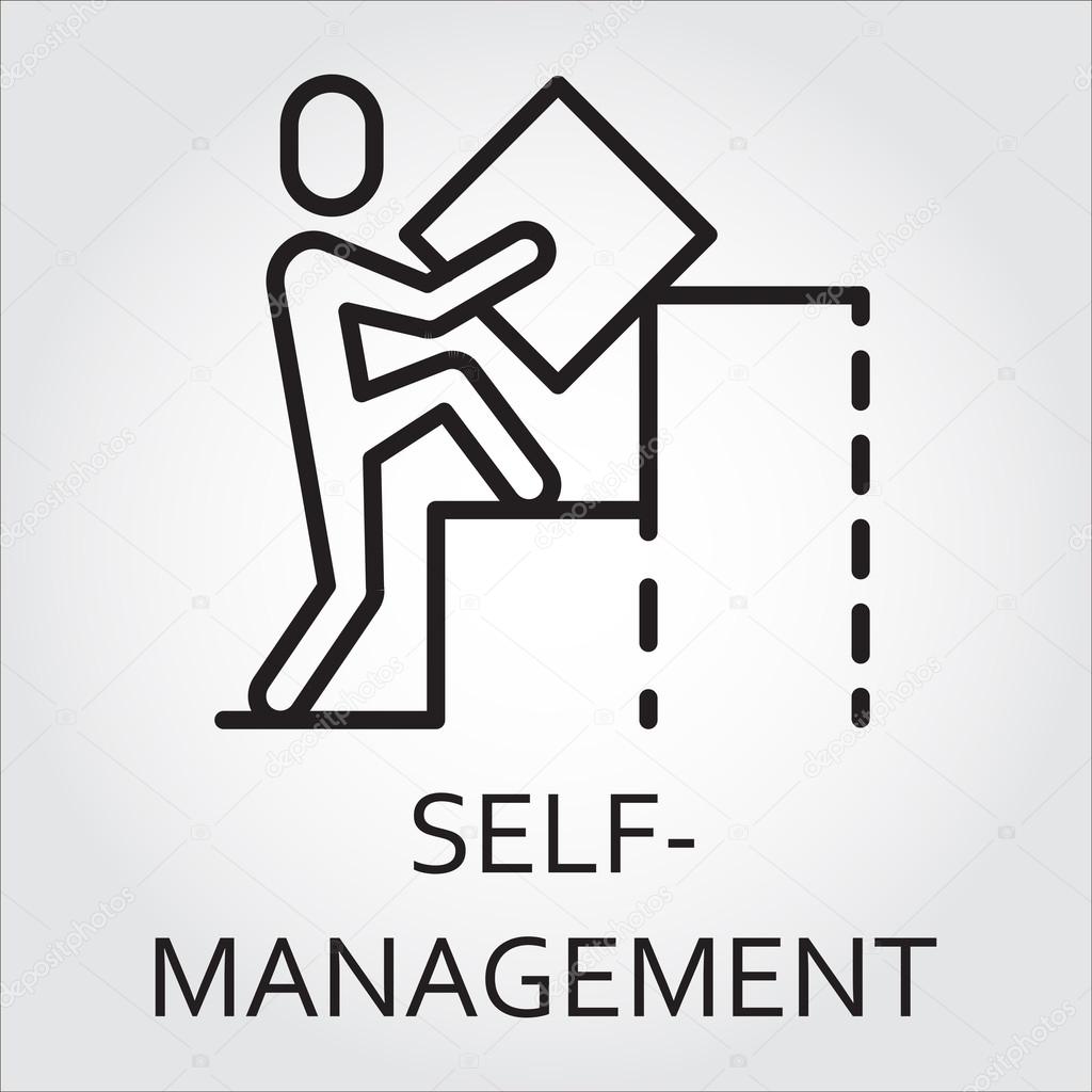depositphotos 124130084 stock illustration line vector icon self management