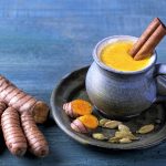 Golden milk with turmeric