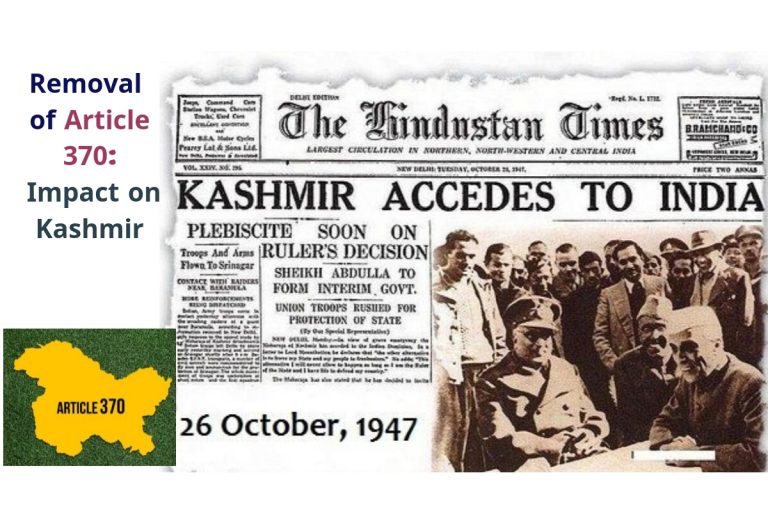 Removal Of Article 370: Impact On Kashmir