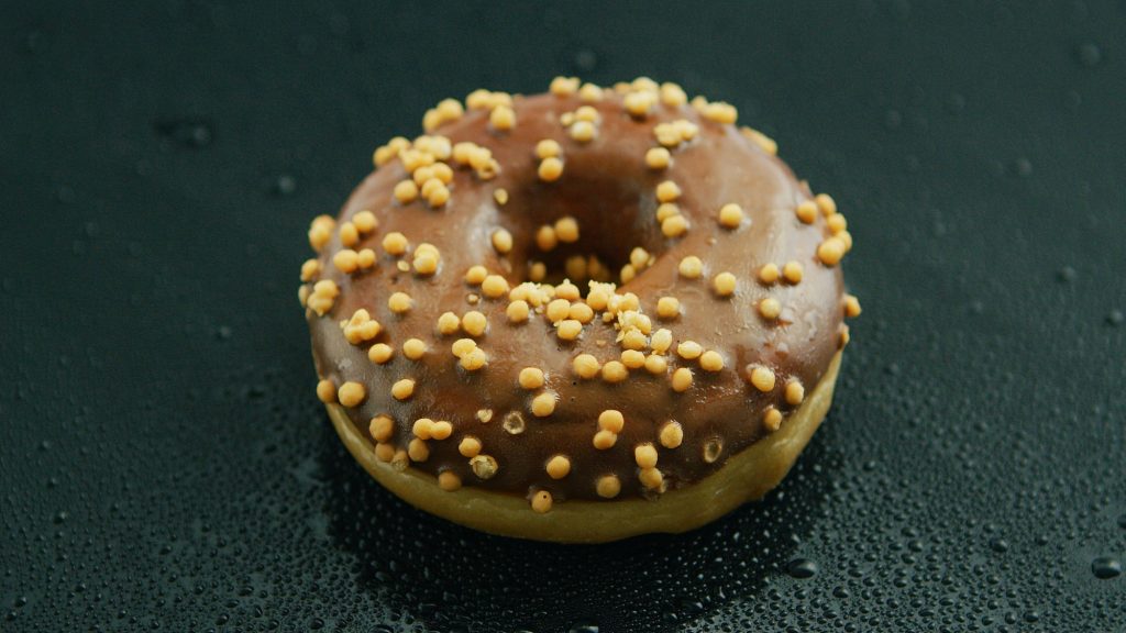 Glazed chocolate doughnut