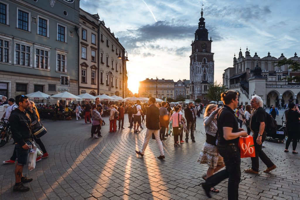 people walking on the street after coronavirus