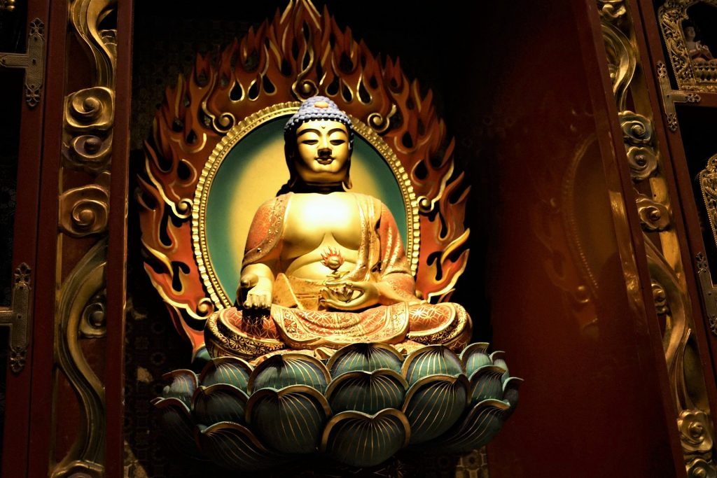 Gautam Buddha on a lotus