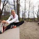 Young woman exercising in nature