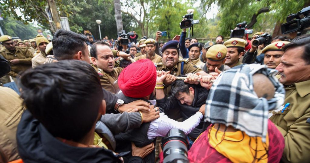 brutality during press conference and protest