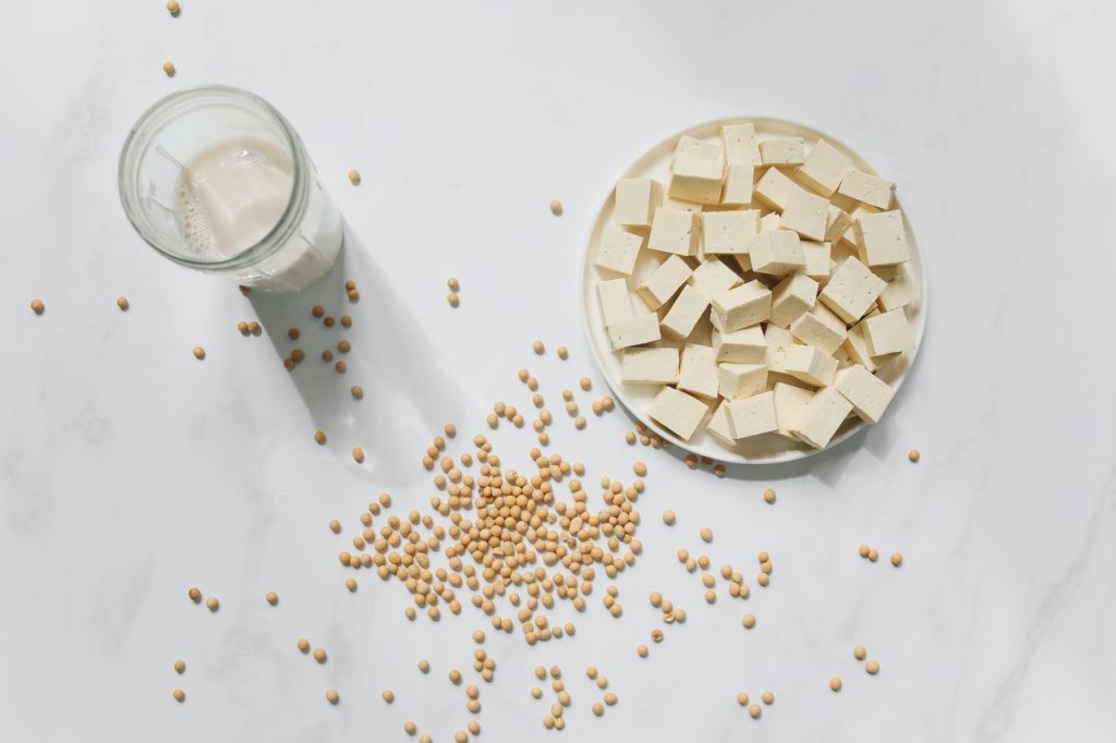 soy products, tofu and soy milk