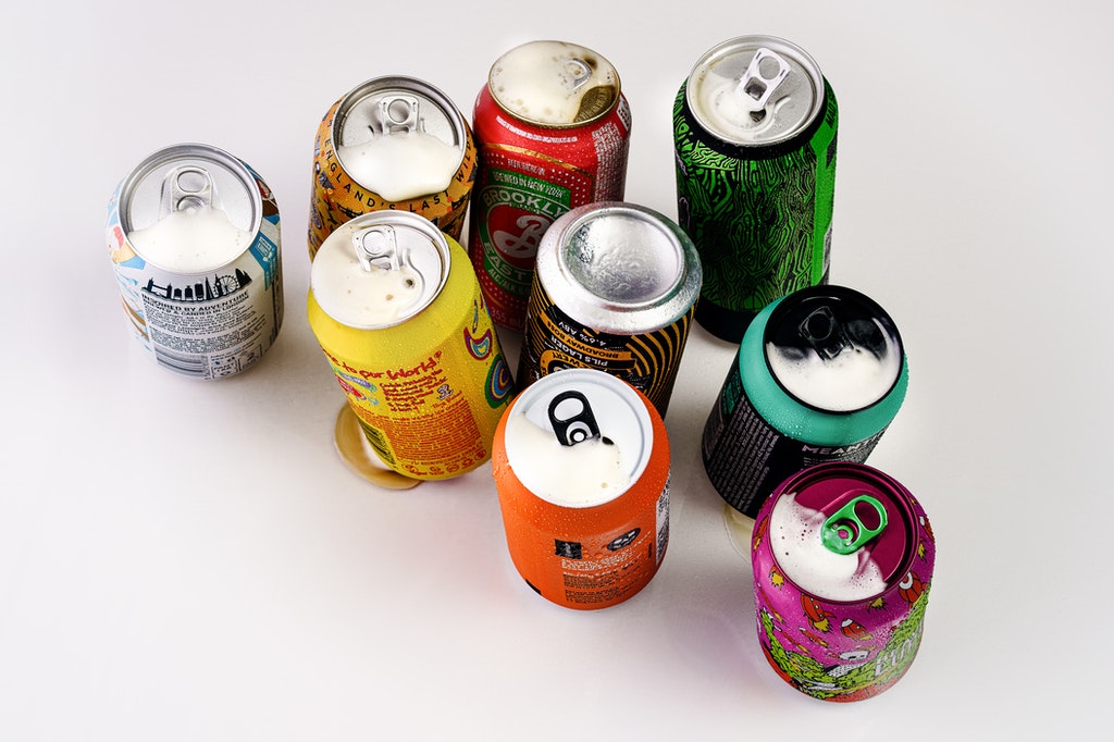 Soda and soft drinks cans