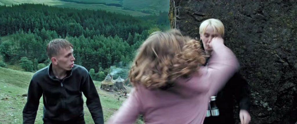 punching malfoy