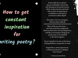 writing poetry