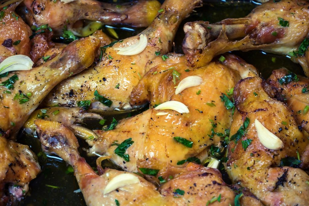 Baked Chicken Drumsticks with Garlic, Herbs and Spices