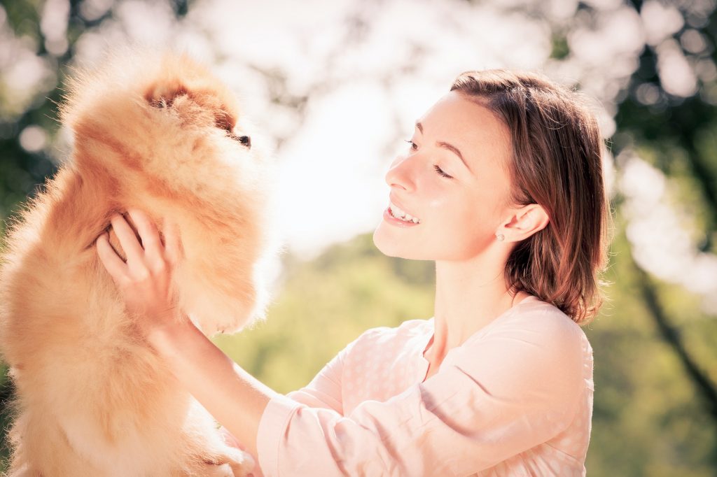 At park with pet