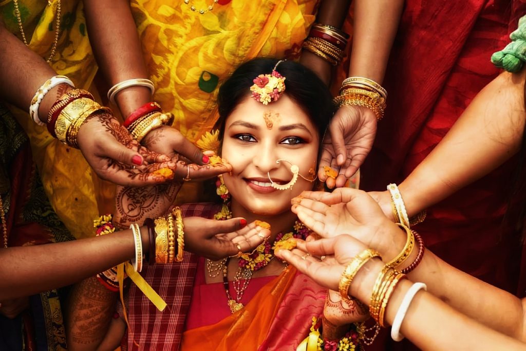 Gaye holud.. Indian Hindu Bengali wedding ritual