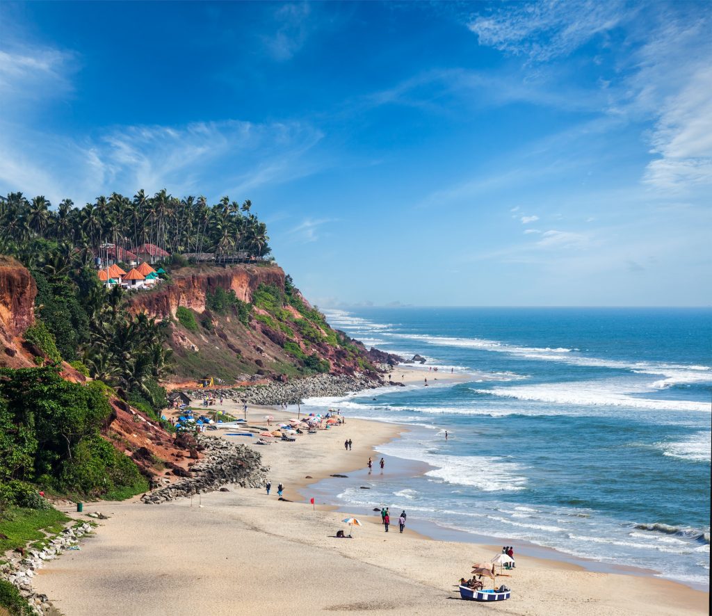 Varkala beach, Kerala, India