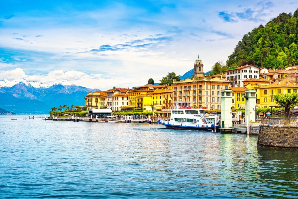 Bellagio town, Como Lake district landscape. Italy, Europe.