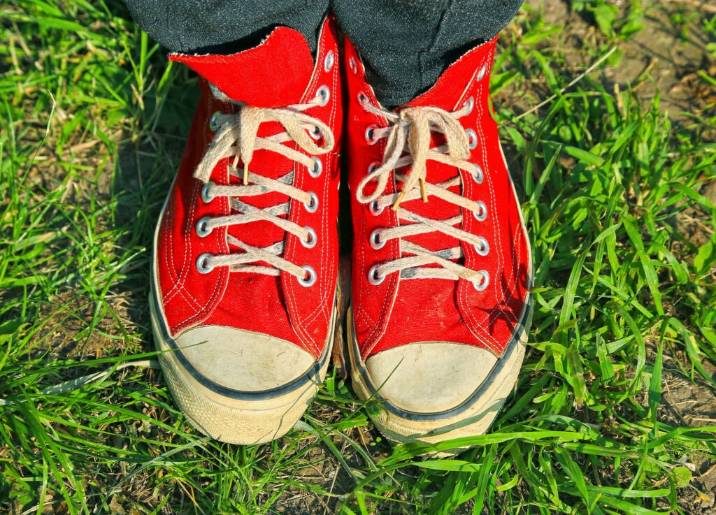 Vintage red sneakers