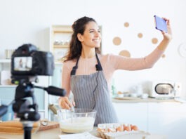 Food Blogger Taking Selfie