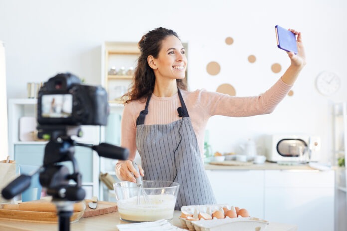 Food Blogger Taking Selfie