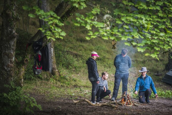 Camping by Loch Ness, near Inverness, Scottish Highlands, Scotland, United Kingdom, Europe